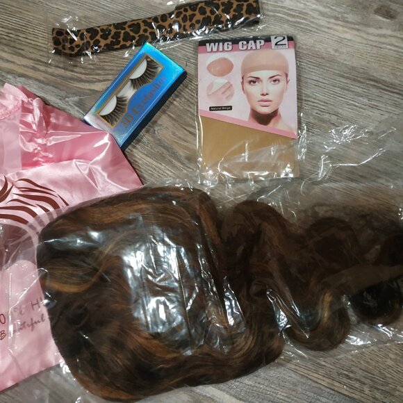 13x4 Highlight Ombre Lace Front Human Hair Wig - 4/27 Honey Blonde - 20" - Picture 9 of 9